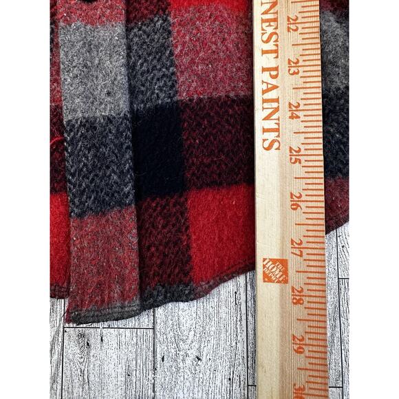 Vtg Melton Jacket Wintermaster Medium Wool Mackinaw Shacket Hunting Plaid Chore - Picture 8 of 8